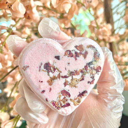 Pink Heart and Roses Bath Bomb
