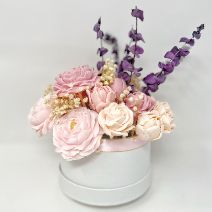 Elegant Blush Cluster Medium Round Soapery Floweral Arrangement