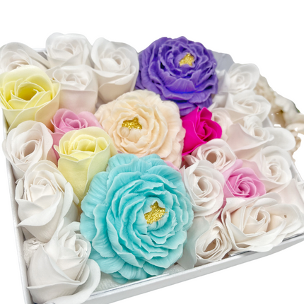 Blooming Florals Soap Flower Gift Box - Vivid Bouquet