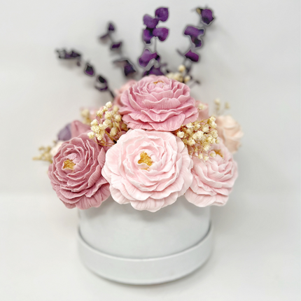 Elegant Blush Cluster Medium Round Soapery Floweral Arrangement