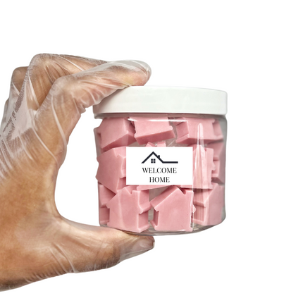 Welcome Home Realty Closing Gift Soap Jar - Pink