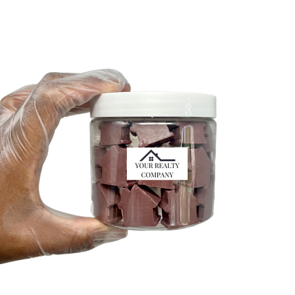 Welcome Home Realty Closing Gift Soap Jar - Maroon