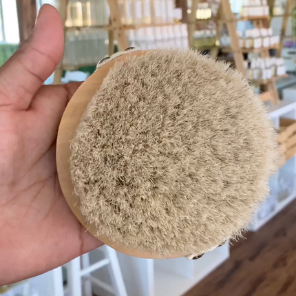Round Body Bamboo Brush with Vegan Bristles